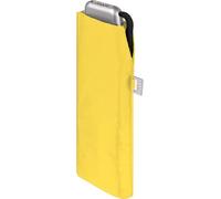 Doppler Parapluie de poche en acier carbone slim uni - Format pratique - Léger - 22 cm, Jaune brillant, 90 cm, Moderne