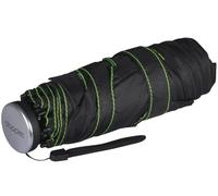 Doppler Parapluie de poche super mini en fibre ultra léger et petit, Noir fluo, 92 cm