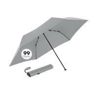 Doppler Parapluie de poche Zero,99 Flat I Ultra léger I Petit parapluie I Mini parapluie I Facile à ouvrir I Plat et compact I Parapluie de poche résistant au vent, gris frais, S