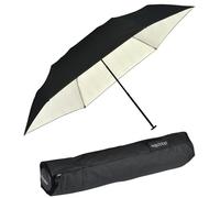 doppler Parapluie de poche Zero 99 - Poids de seulement 99 g - Stable - Coupe-vent - 21 cm, Noir ivoire - Protection UV, 90 cm