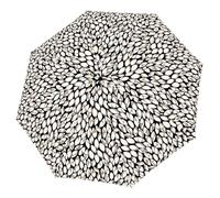 Doppler Parapluie pliant - Ouverture et Fermeture Automatiques - Tissu pongé - Convient pour un Sac a dos Voyage - 8 baleines en fibre - Voyage Accessoires - Toile de 98 cm - Feuilles taupe