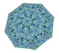 Doppler Parapluie pliant - Ouverture et Fermeture Automatiques - Tissu pongé - Convient pour un Sac a dos Voyage - 8 baleines en fibre - Voyage Accessoires - Toile de 98 cm - Bleu cachemire