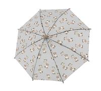 Doppler Parapluie pour enfant Dino - Parapluie pour enfants - Petit et léger - Avec bande de fermeture - Parapluie pour garçons et filles - Protection contre la pluie, gris, S