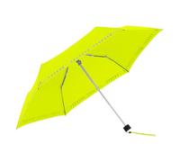 Doppler Parapluie Safety Reflect I Parapluie avec bord réfléchissant & ouvre-main I Mini parapluie avec poche assortie I Parapluie pour enfant réfléchissant, jaune néon, S