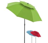 Doppler Parasol 200 cm vert I pour la plage, le balcon et la terrasse I réglable en hauteur I avec protection UV et pliable I pour piscine en plein air