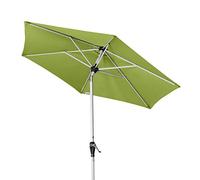 Doppler Parasol Active Auto Tilt Ø 210 cm - Manivelle avec inclinaison automatique, pliable, protection UV SPF 50+, polyester résistant aux intempéries, armature en acier robuste couleur argent
