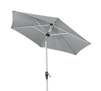 Doppler Parasol Active Auto Tilt Ø 210 cm - Manivelle avec inclinaison automatique, pliable, protection UV SPF 50+, polyester résistant aux intempéries, armature en acier robuste couleur argent