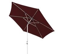 Doppler Parasol AluPro manivelle 305cm en couleur bordeaux I hexagonal pour balcon & terrasse I pliable I Ouverture & fermeture par manivelle I Réglable en hauteur