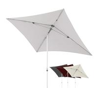 Doppler Parasol AluPro Push Up 200x250 cm en couleur gris I Parasol pour balcon & terrasse I Ouverture & fermeture facile grâce au mécanisme Push I Protection UV 80