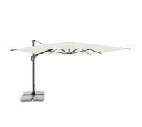 Doppler Parasol déporté Jack 300x400 cm, Naturel, à manivelle, UV 50+ | Parasol de jardin rectangulaire, aluminium, inclinable, orientable des 2 côtés & rotatif à 360°, pied en croix inclus