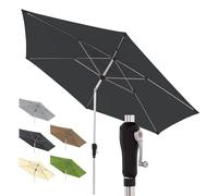 Doppler Parasol hexagonal en aluminium - de jardin pliable pour balcon ou terrasse - à mât central avec manivelle - 330 cm de diamètre
