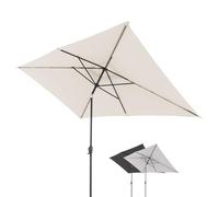 Doppler Parasol Jack 300x200 cm, Naturel, à manivelle, protection UV 50+ | Parasol de jardin rectangulaire, structure aluminium, polyester, inclinable sur 3 positions pour ajuster l’ombrage