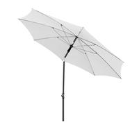 Doppler Parasol pour Balcon Rethink 200cm Gris Clair, Rond et inclinable, Ouverture Manuelle, Housse Incluse - pour terrasse ou Jardin