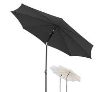 Doppler Parasol pour Balcon Rethink 200cm Gris foncé, Rond et inclinable, Ouverture Manuelle, Housse Incluse - pour terrasse ou Jardin
