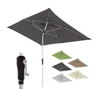Doppler Parasol rectangulaire en aluminium I à manivelle de haute qualité I de jardin pour balcon ou terrasse - parapluie à mât central - 190 x 290 cm