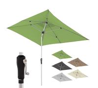 Doppler Parasol rectangulaire en aluminium I à manivelle de haute qualité I de jardin pour balcon ou terrasse - parapluie à mât central - 190 x 290 cm