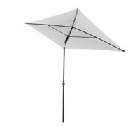 Doppler Parasol Rethink 180x120cm Gris Clair, rectangulaire et inclinable, Ouverture Manuelle, Housse Incluse - pour Balcon, terrasse ou Jardin
