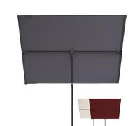 Doppler Pare-soleil pour balcon I 170x130cm en anthracite I Protection solaire pour balcon & terrasse I Protection visuelle flexible I Parasol rectangulaire & pivotant I Parasol de jardin pour balcon