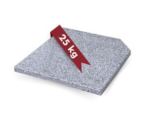 Doppler SL-AZ - Plaque de lestage légère de 25 kg - Base en Pierre Naturelle de qualité supérieure - pour Pied de Parasol - Environ 50 x 50 x 4 cm