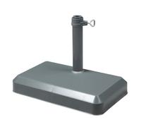 Doppler Socle béton Anthracite 20 kg, pied de parasol 49x28x7,5 cm | Pied de parasol pour balcon avec revêtement PVC, pour parasols jusqu’à Ø 200 cm, diamètre du mât 2,5-3,2 cm