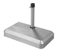 Doppler Socle béton Argent, 20 kg, pied de parasol compact 49x28x7,5 cm | Pied de parasol pour balcon avec revêtement PVC, pour parasols jusqu’à Ø 200 cm, diamètre du mât 2,5-3,2 cm