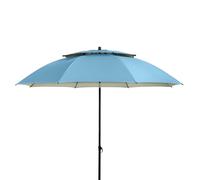 Doppler - Windprofi - Parasol - 200 cm - Parasol stable pour plage - Parasol de bain - Inclinable - Imperméable - Bleu