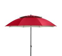 Doppler - Windprofi - Parasol - 200 cm - Parasol stable pour plage - Parasol de bain - Inclinable - Imperméable - Rouge