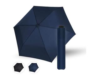 Doppler Zero Large parapluie pliant manuel ultra-léger 113 g, voyage | Mini parapluie Bleu marine voyage et quotidien - 113 g, toile 98 cm, éléments carbone, compact et stable, sac à main