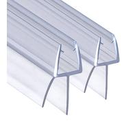 DOPPOSO Joint de douche 2 x 80 cm Joint de rechange pour épaisseur de verre 4 mm/5 mm/6 mm pour cabines de douche Baignoire avec lèvres en caoutchouc prolongées Porte en verre Étancheur de douche