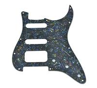 Dopro 11-trous Strat HSS Guitare Pickguard 2-vis Humbucking Support de micro pour American FD Stratocaster Nacre Perle Abalone