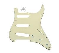 Dopro 11 trous vintage 62 Strat SSS Guitare Pickguard Aged White 3 Ply