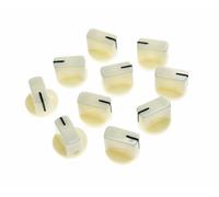 Dopro - Bouton de potentiomètre pour guitare électrique avec kit de vis - 10 pcs blanc