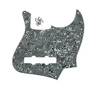 Dopro Jazz Bass J Bass Pickguard pour Basse 4 cordes FD Jazz Basse USA/Mexicaine Coque Noir/Blanc