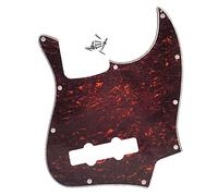 Dopro Jazz Bass J Bass Pickguard pour basse Jazz FD USA/Mexicaine 4 cordes Rouge/Noir Écaille de tortue