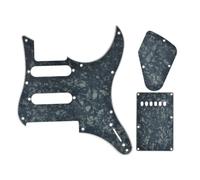 Dopro Kit de pickguard de guitare électrique avec plaque arrière pour guitares Yamaha Pacifica PAC112V/PAC212V/PAC612V, Black Pearl