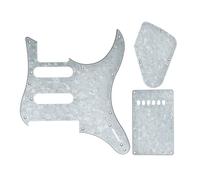 Dopro Kit de pickguard de guitare électrique avec plaque arrière pour guitares Yamaha Pacifica PAC112V/PAC212V/PAC612V, White Pearl