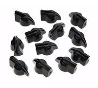 Dopro Lot de 12 écrous chicken-head amplificateur pour guitare bouton pointeur vintage Vintage Raised Top Noir