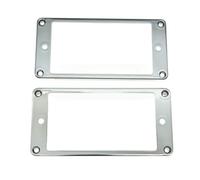 Dopro Lot de 2 cadres de montage en plastique pour micro Humbucker - Fond incurvé 3 x 5 pour manche et 7 x 9 pour micro chevalet - Chrome