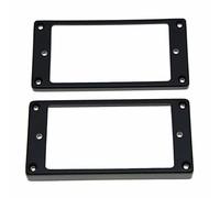 Dopro Lot de 2 micros Humbucker Anneau Pickup Cadre de montage ou incurvé Fond plat 35 pour le cou Pickup et 79 pour micro Chevalet Flat Bottom noir