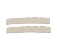 Dopro Lot de 2 sillets pré-fendus en os avec base incurvée pour guitares strat/Tele Blanc 18,4 cm