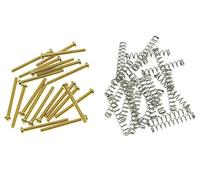 Dopro Lot de 20 vis pour micro Humbucker de guitare à filetage USA/impérial avec ressorts pour EMG/Seymour Duncan/Dimarzio Gold