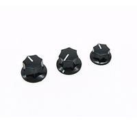Dopro Lot de 3 boutons de basse Jazz J en laiton noir 6,35 mm