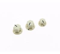 Dopro Lot de 3 boutons de basse Jazz J en laiton vieilli Blanc 6,35 mm