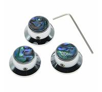 Dopro Lot de 3 vis abalone Top Boutons de guitare basse chrome