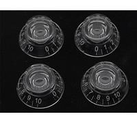 Dopro Lot de 4 boutons de sonnette pour guitare Les Paul avec numéro blanc