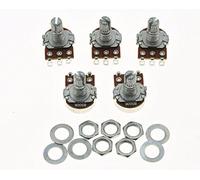 Dopro Lot de 5 mini pots linéaires 500 K 16 mm pour guitare avec potentiomètres courts à arbre fendu B500K