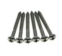 Dopro Lot de 6 vis de montage à tête cruciforme en acier inoxydable pour guitare de style vintage FD Strat/Stratocaster