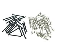 Dopro Pack de 20 vis pour micro Humbucker de guitare à filetage USA/impérial avec ressorts, vis de hauteur pour micro Humbucker, compatibles avec EMG/Seymour Duncan/Dimarzio, Noir