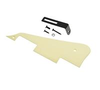 Dopro Pickguard 1 pli pour guitare LP Epiphone Les Paul Crème avec support noir