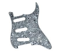 Dopro Pickguard 11 trous ST/Strat Style SSS pour 3 micros à bobine simple avec vis Coque blanche